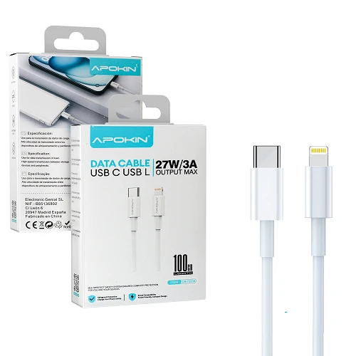 Strepito Cable Apokin CB-72230 de 1 metro C a Ligthning /27W/3A